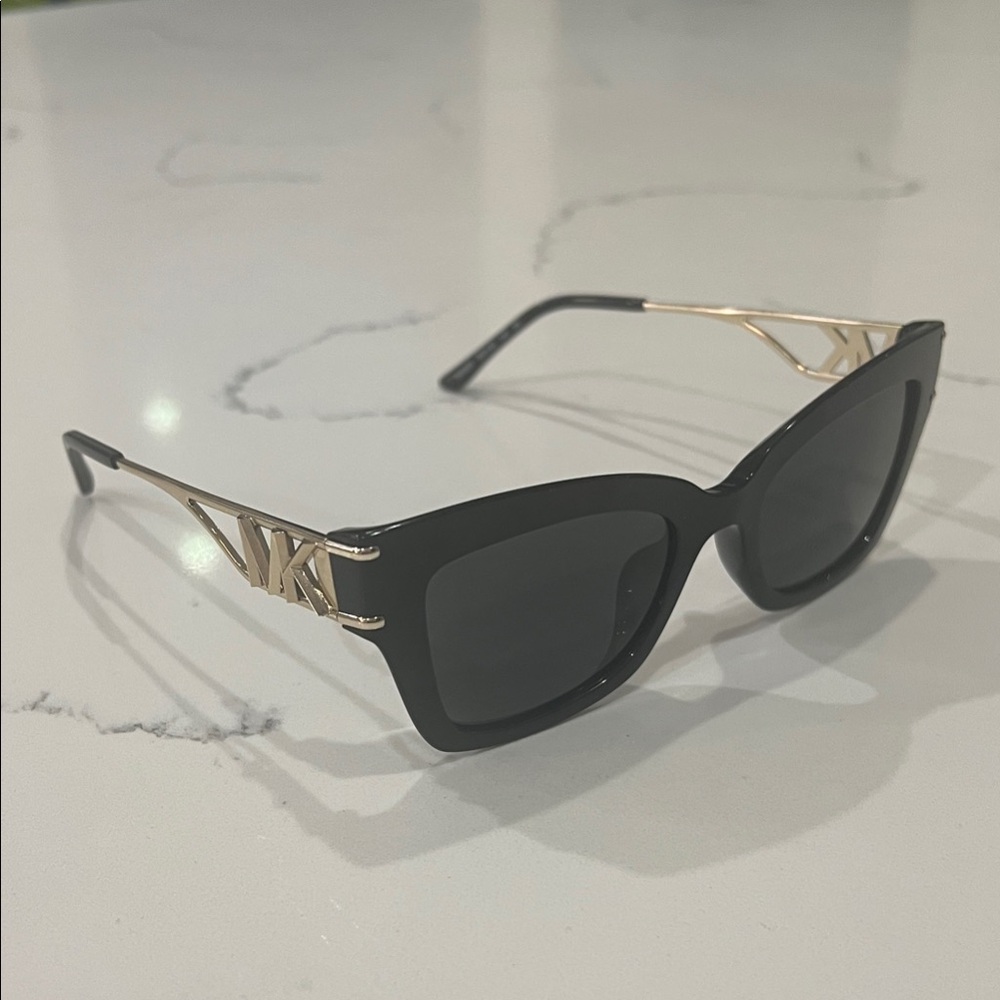 Michael Kors Black Sunglasses with Gold Detailing